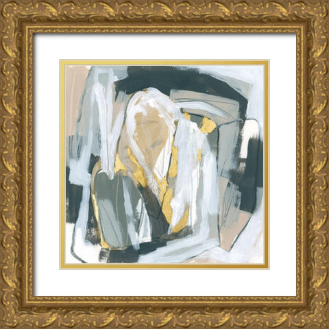 Neutral Echoes IV Gold Ornate Wood Framed Art Print with Double Matting by Vess, June Erica