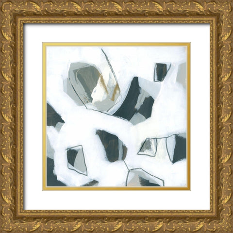 Marble Flecks I Gold Ornate Wood Framed Art Print with Double Matting by Vess, June Erica