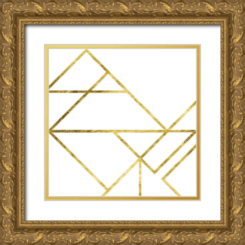 Gilded Angle I Gold Ornate Wood Framed Art Print with Double Matting by Vess, June Erica