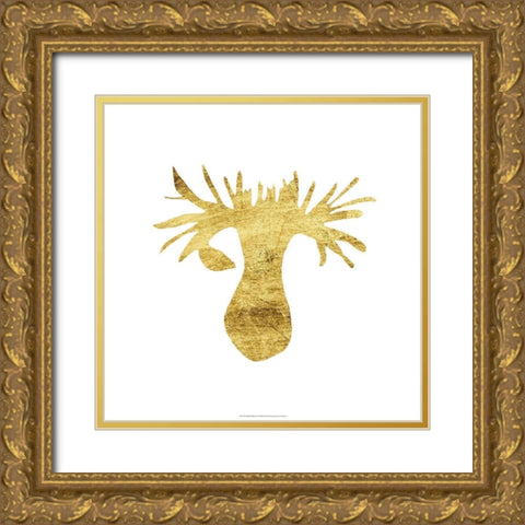 Gilded Silhouette I Gold Ornate Wood Framed Art Print with Double Matting by Vision Studio