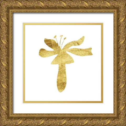 Gilded Silhouette III Gold Ornate Wood Framed Art Print with Double Matting by Vision Studio