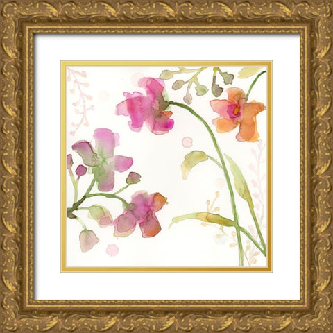 The Favorite Flowers IV Gold Ornate Wood Framed Art Print with Double Matting by Quin, Marabeth