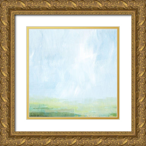 Lush Horizon I Gold Ornate Wood Framed Art Print with Double Matting by Popp, Grace