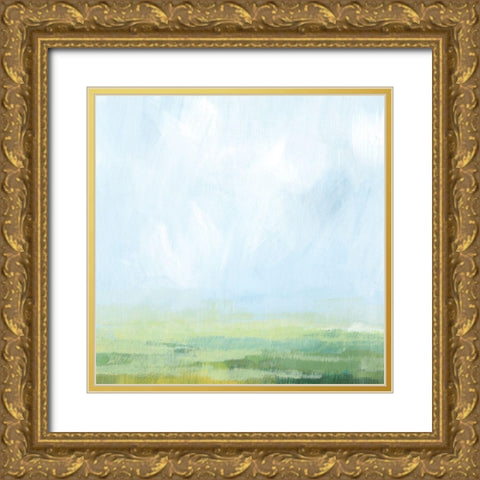Lush Horizon II Gold Ornate Wood Framed Art Print with Double Matting by Popp, Grace