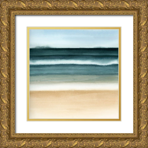 Oceanic Blur II Gold Ornate Wood Framed Art Print with Double Matting by Popp, Grace