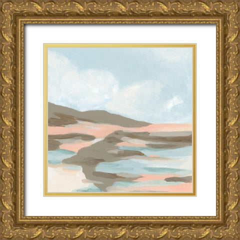 Soft Shoals II Gold Ornate Wood Framed Art Print with Double Matting by Vess, June Erica