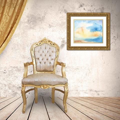 Watercolor Sky I Gold Ornate Wood Framed Art Print with Double Matting by Longley, Alicia