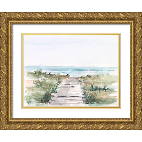 Ocean Access I Gold Ornate Wood Framed Art Print with Double Matting by Harper, Ethan