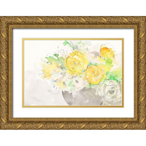 Summer Grace I Gold Ornate Wood Framed Art Print with Double Matting by Dixon, Samuel