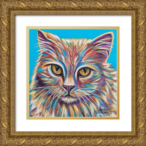 Pastel Cats II Gold Ornate Wood Framed Art Print with Double Matting by Vitaletti, Carolee