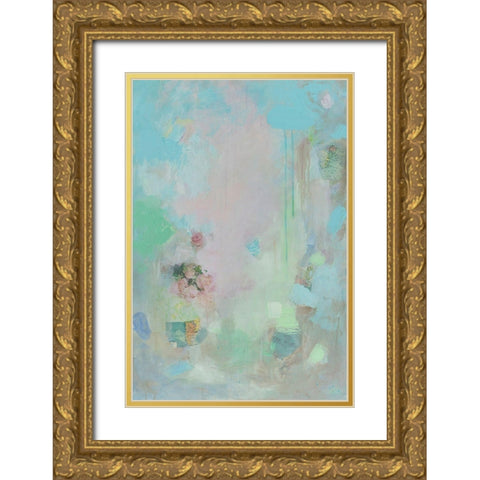 Pastel Whimsy I Gold Ornate Wood Framed Art Print with Double Matting by Iafrate, Sandra