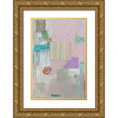 Collected Things II Gold Ornate Wood Framed Art Print with Double Matting by Iafrate, Sandra