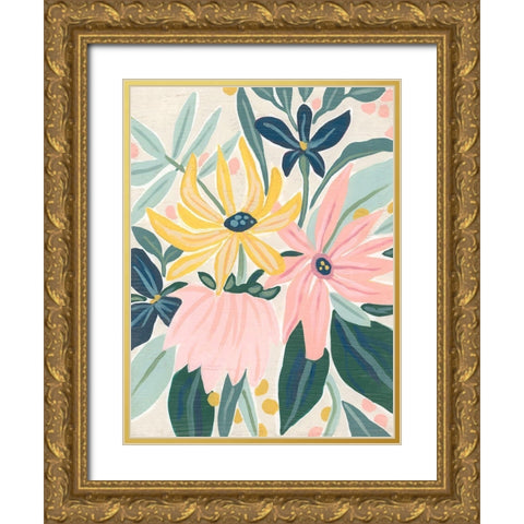 Tropical Sunshine II Gold Ornate Wood Framed Art Print with Double Matting by Vess, June Erica