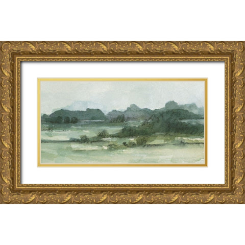 Marshy Landscape II Gold Ornate Wood Framed Art Print with Double Matting by Caroline, Emma