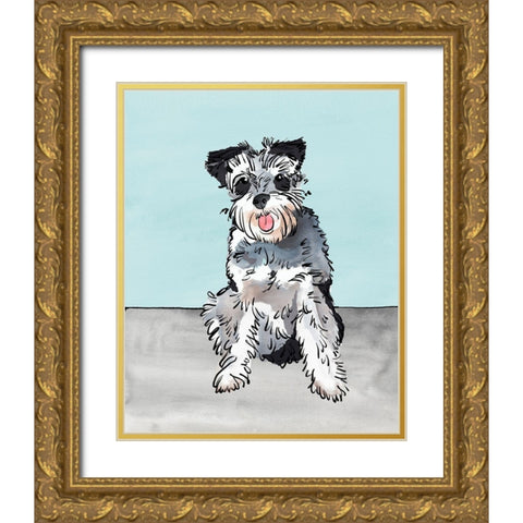 Pet Portrait IV Gold Ornate Wood Framed Art Print with Double Matting by Warren, Annie