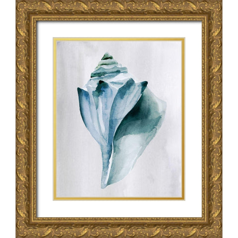 Soft Ocean Gems I Gold Ornate Wood Framed Art Print with Double Matting by Warren, Annie