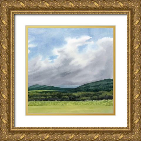 Sapphire Mountains II Gold Ornate Wood Framed Art Print with Double Matting by Popp, Grace