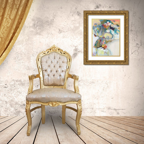 Flower Vendor II Gold Ornate Wood Framed Art Print with Double Matting by Fuchs, Jodi