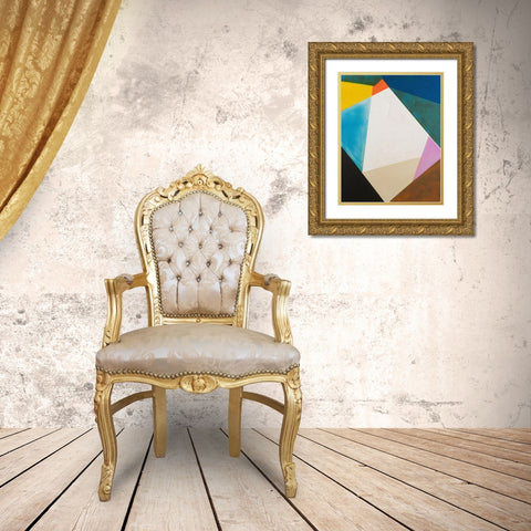 Modular I Gold Ornate Wood Framed Art Print with Double Matting by Fuchs, Jodi