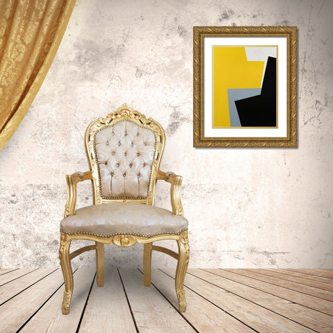 Modular II Gold Ornate Wood Framed Art Print with Double Matting by Fuchs, Jodi