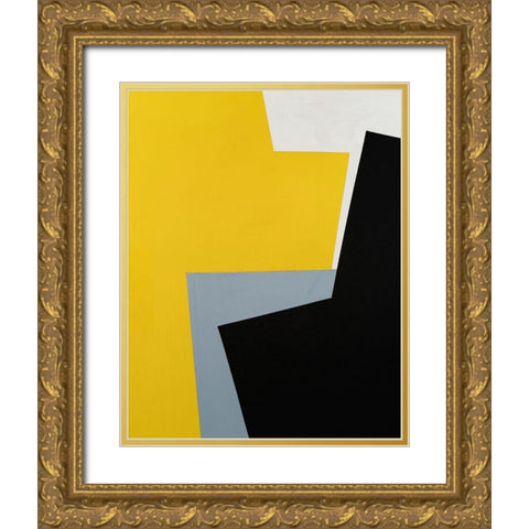 Modular II Gold Ornate Wood Framed Art Print with Double Matting by Fuchs, Jodi