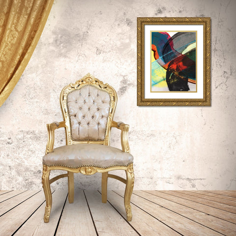 Carnival Trio III Gold Ornate Wood Framed Art Print with Double Matting by Fuchs, Jodi