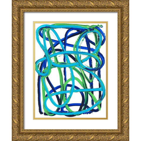 Cool Vector I Gold Ornate Wood Framed Art Print with Double Matting by Fuchs, Jodi