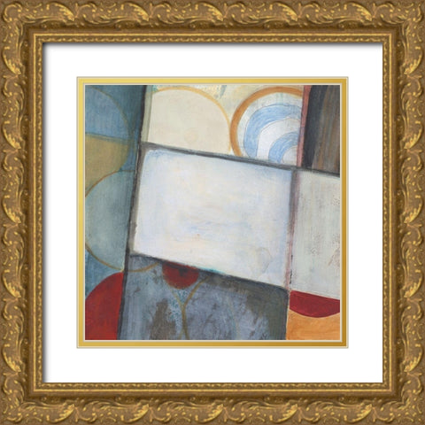 Seven Circles III Gold Ornate Wood Framed Art Print with Double Matting by Fuchs, Jodi
