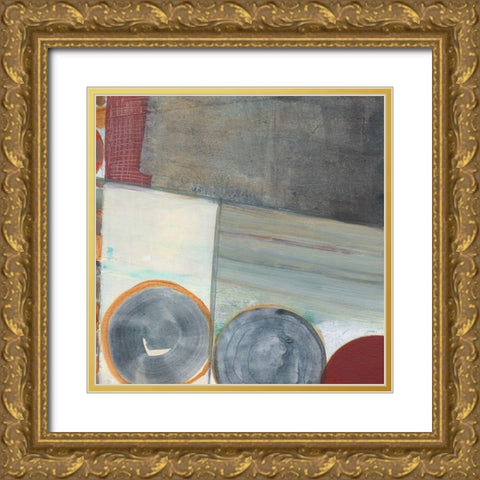 Seven Circles IV Gold Ornate Wood Framed Art Print with Double Matting by Fuchs, Jodi