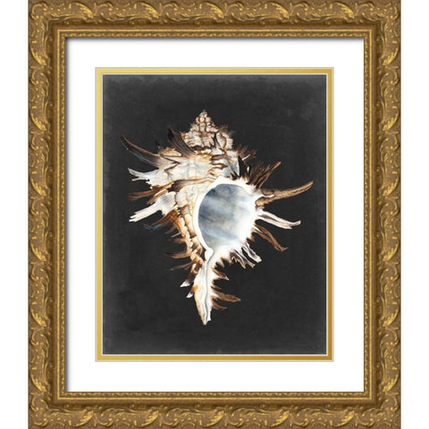 Graphic Black Murex Gold Ornate Wood Framed Art Print with Double Matting by Willett, Michael
