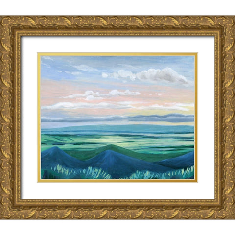 Sunset Outlook I Gold Ornate Wood Framed Art Print with Double Matting by Popp, Grace