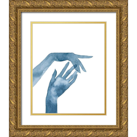 Shadow Hands III Gold Ornate Wood Framed Art Print with Double Matting by Popp, Grace