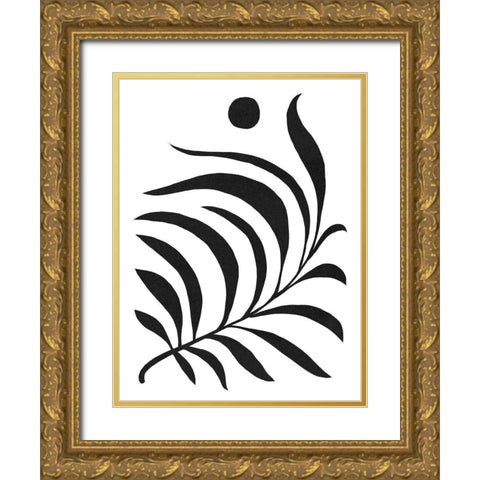 Matisse Fern II Gold Ornate Wood Framed Art Print with Double Matting by Green, Jacob