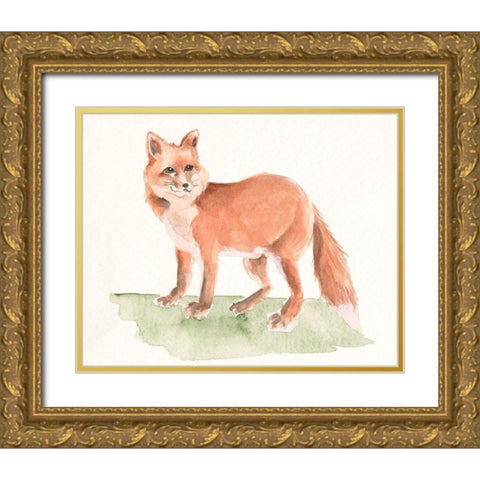 Forest Resident IV Gold Ornate Wood Framed Art Print with Double Matting by Moore, Regina