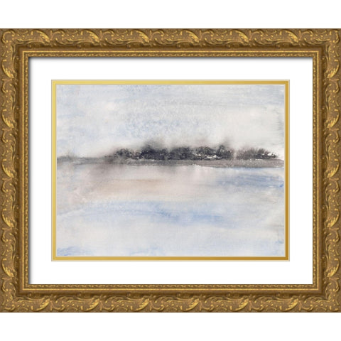 Coastal Impression II Gold Ornate Wood Framed Art Print with Double Matting by Holland, J.