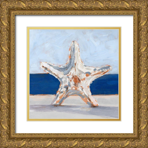 Starfish By the Sea Gold Ornate Wood Framed Art Print with Double Matting by Harper, Ethan