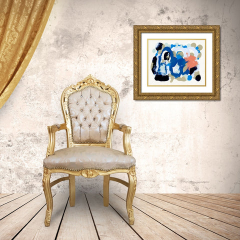 Legato I Gold Ornate Wood Framed Art Print with Double Matting by Caroline, Emma