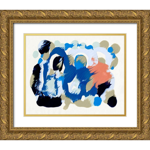 Legato I Gold Ornate Wood Framed Art Print with Double Matting by Caroline, Emma
