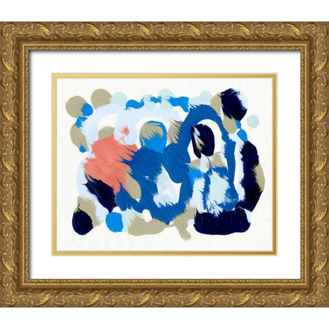 Legato II Gold Ornate Wood Framed Art Print with Double Matting by Caroline, Emma