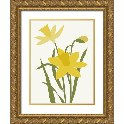 Graphic Botanic II Gold Ornate Wood Framed Art Print with Double Matting by Barnes, Victoria