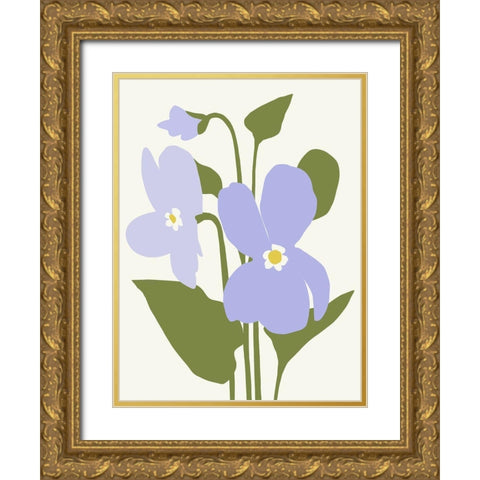 Graphic Botanic III Gold Ornate Wood Framed Art Print with Double Matting by Barnes, Victoria