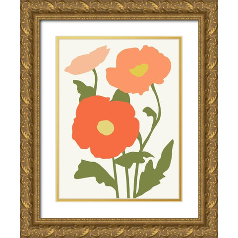 Graphic Botanic IV Gold Ornate Wood Framed Art Print with Double Matting by Barnes, Victoria