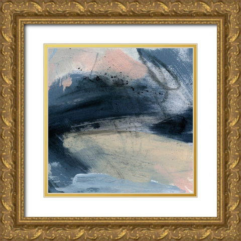 Pink Mist Abstract III Gold Ornate Wood Framed Art Print with Double Matting by Parker, Jennifer Paxton