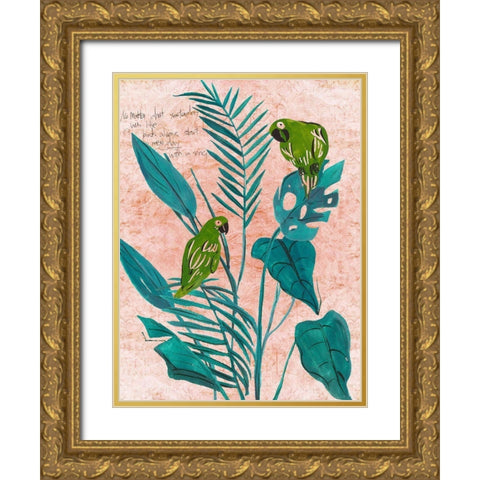 The Tropical Song IV Gold Ornate Wood Framed Art Print with Double Matting by Wang, Melissa