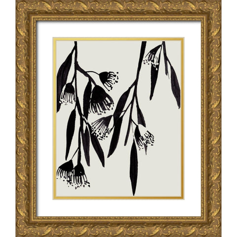 Wind Sway III Gold Ornate Wood Framed Art Print with Double Matting by Wang, Melissa