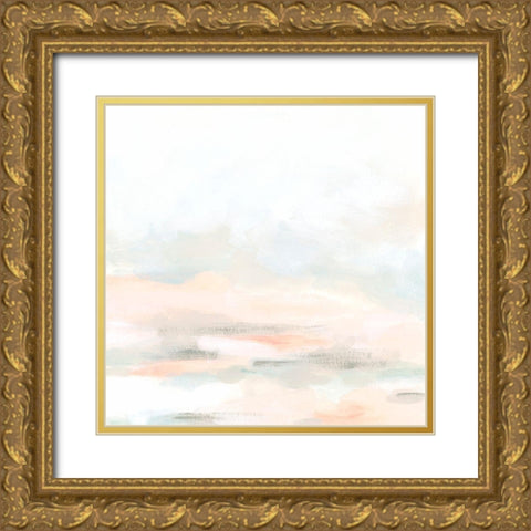 Champagne Coast I Gold Ornate Wood Framed Art Print with Double Matting by Vess, June Erica