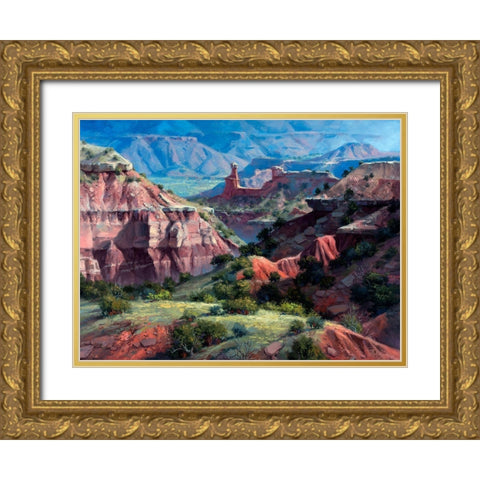 Classic Palo Duro Gold Ornate Wood Framed Art Print with Double Matting by Sorenson, Jack