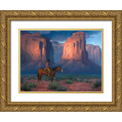 The Spell of Monument Valley Gold Ornate Wood Framed Art Print with Double Matting by Sorenson, Jack