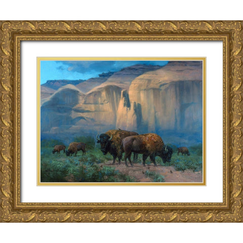 The Classic West Gold Ornate Wood Framed Art Print with Double Matting by Sorenson, Jack