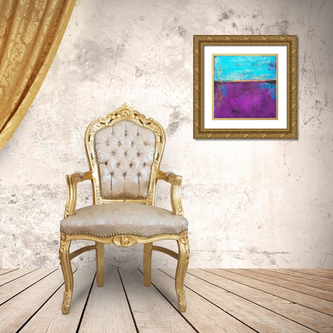 Purple Velvet Gold Ornate Wood Framed Art Print with Double Matting by Ashley, Erin